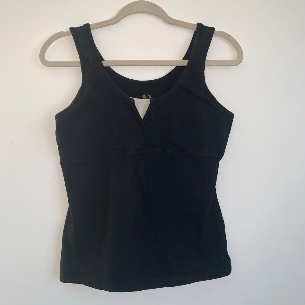 Women’s Black Sleeveless Keyhole Tank Top M